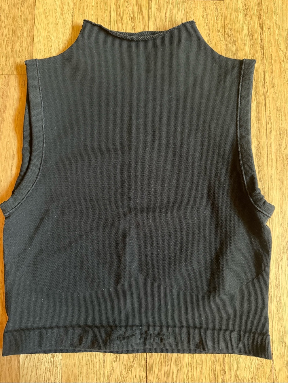 SKIMS x Nike Sleeveless Black Ribbed Mock Neck Tank Top
